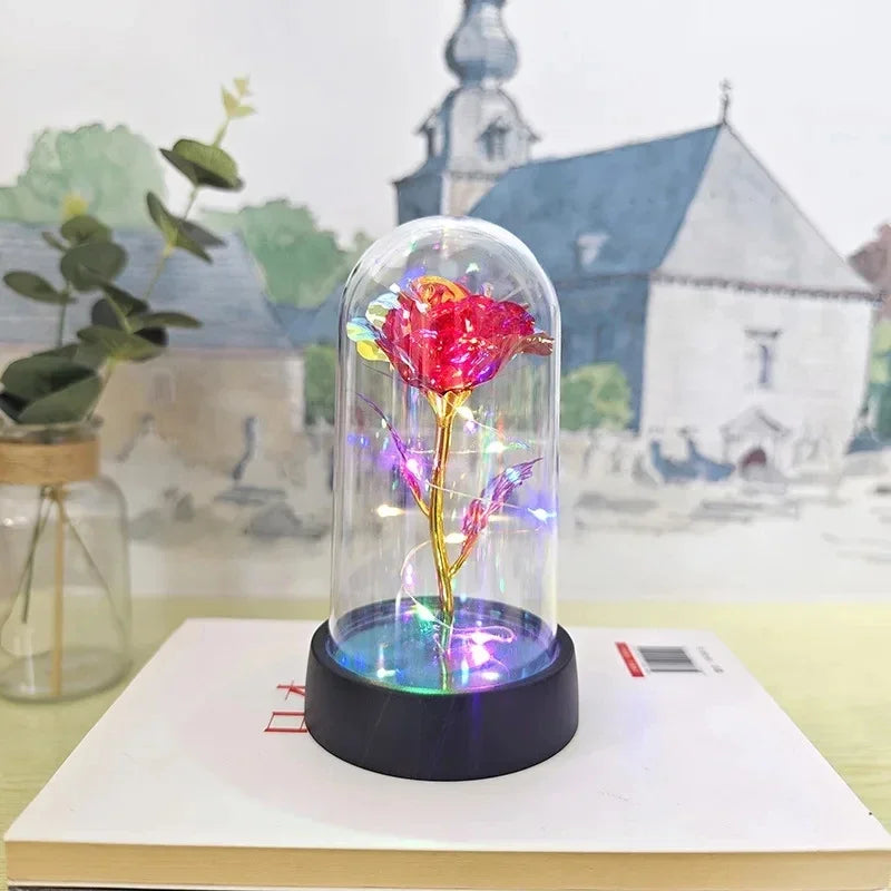 Rosa Artificiale LED Eterna Regalo Di San Valentino Per Fidanzata Rosa Eterna Decorazioni Nozze Regali Natale