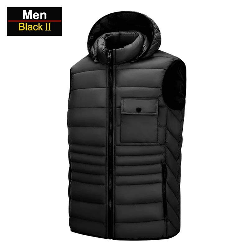 Gilet Termico Impermeabile Uomo CHRLCK per Trekking Campeggio Caccia Sci Pesca Invernale Taglia Grande Caldo e Leggero