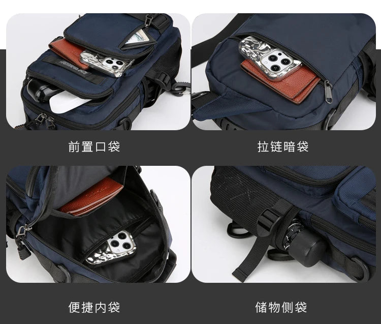 Marsupio Da Uomo Alla Moda Borsa Da Petto E Tracolla Oxford Di Alta Qualità Per Uomo Borsa Da Petto Maschile