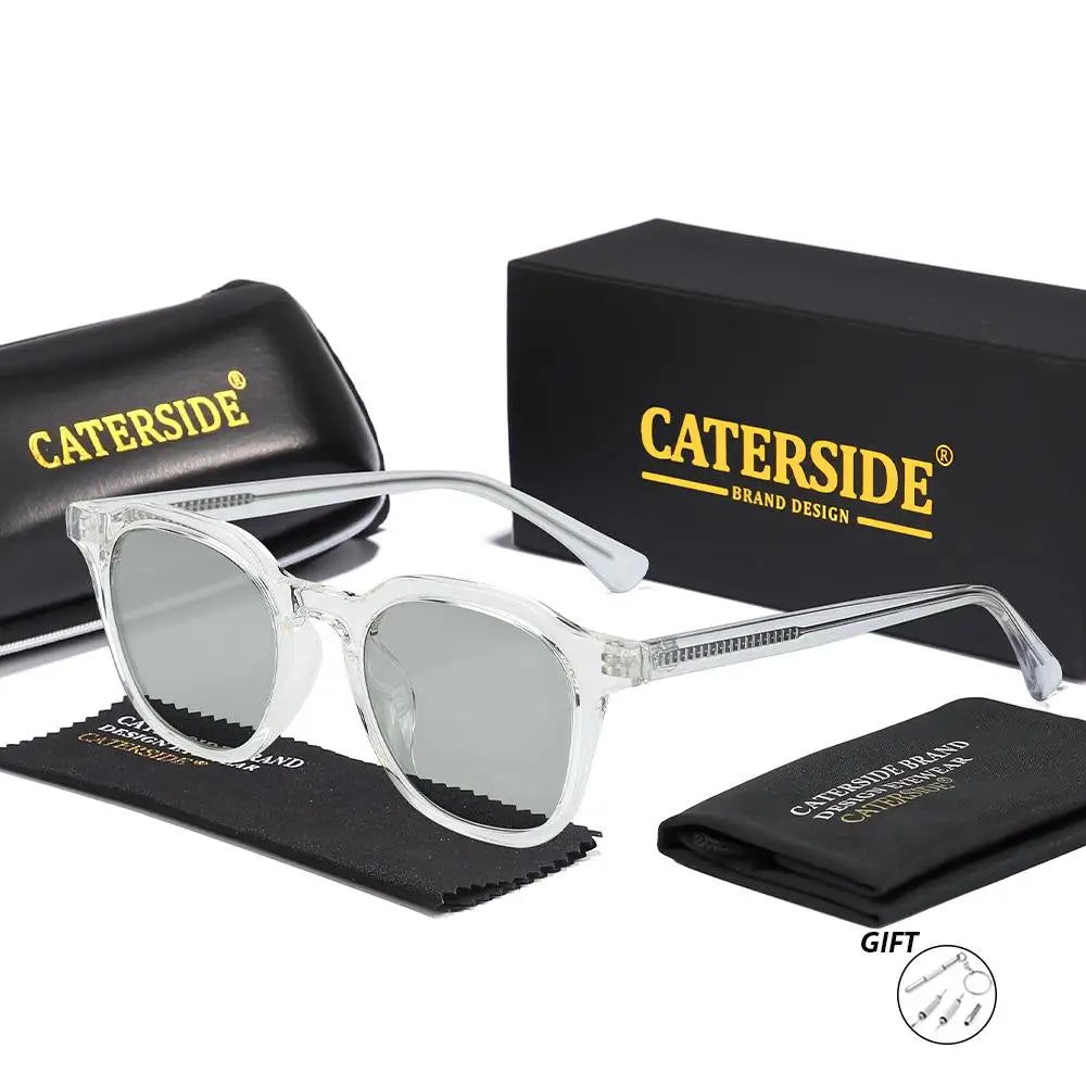 Caterside Occhiali Da Sole Polarizzati Per Uomo Lenti Quadrate UV400 All Aperto Leggeri E Confortevoli