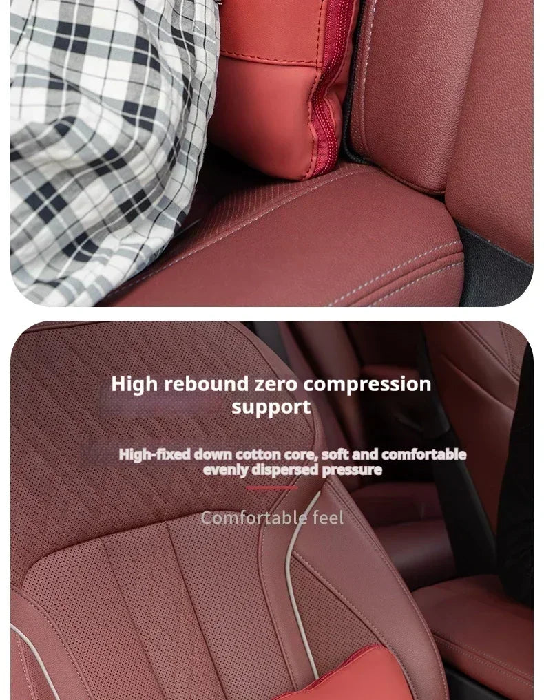 Cuscino Lombare Pieghevole Multifunzionale Per Auto Con Cuscino Trapuntato E Coperta Interna