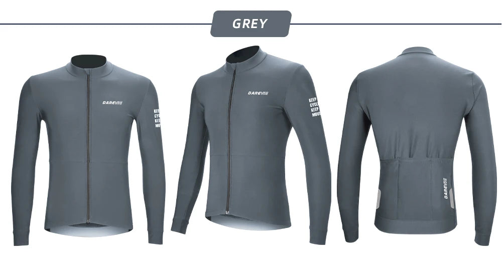 Maglia Da Ciclismo Invernale Termico In Pile Traspirante Uomo Manica Lunga Antipilling Con Tasche Spazzolato Morbido