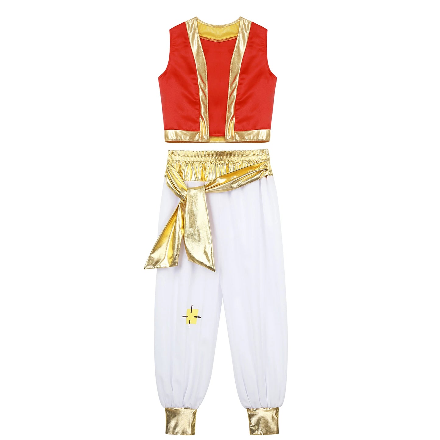 Costume Da Principe Arabo Per Ragazzi Cosplay Con Gilet E Pantaloni Harem Completo Per Halloween Carnevale Teatrali