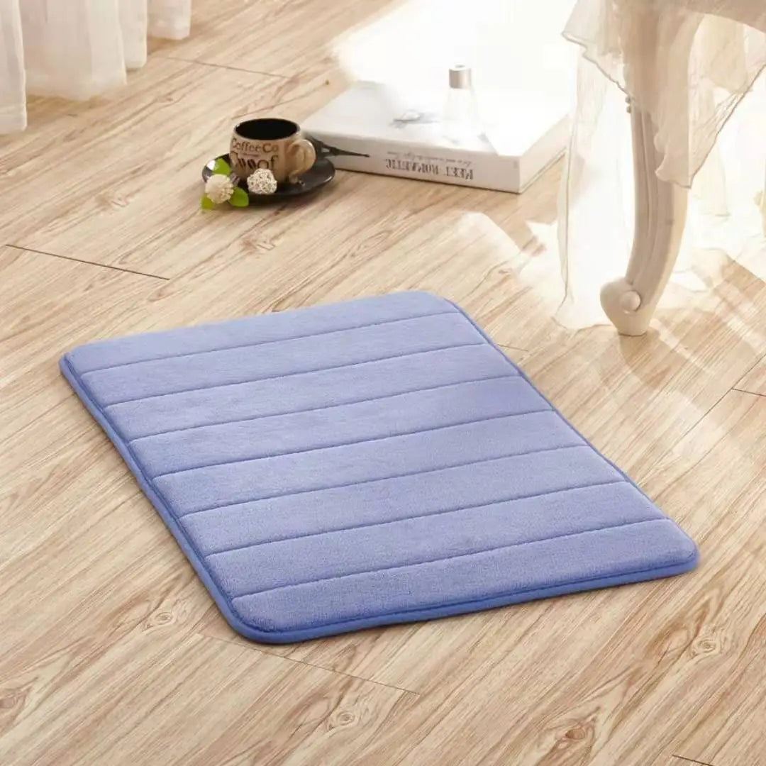 Set Tappetini Assorbenti in Memory Foam Antiscivolo per Bagno Cucina Pavimento e Toilette