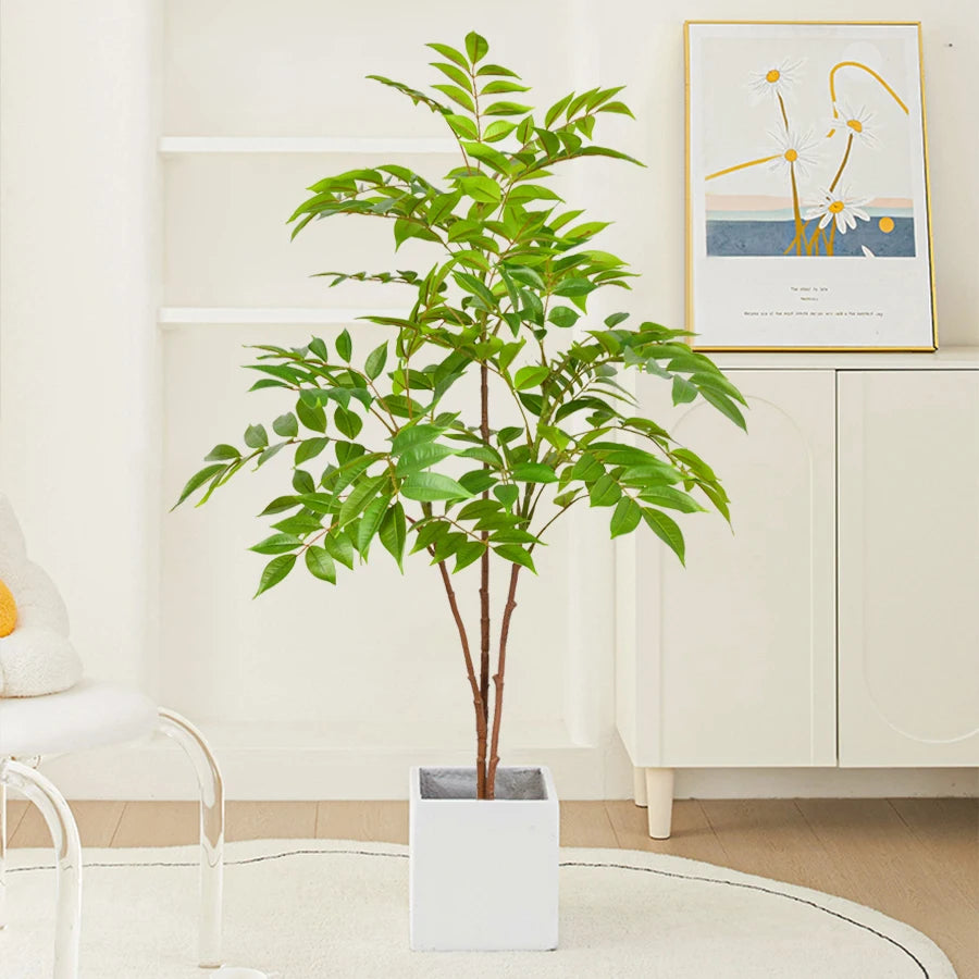 Ficus Artificiale Grande Ramo 76-140 Cm Manutenzione Zero Per Giardino E Terrazza Interni Esterni Foglie Rigogliose