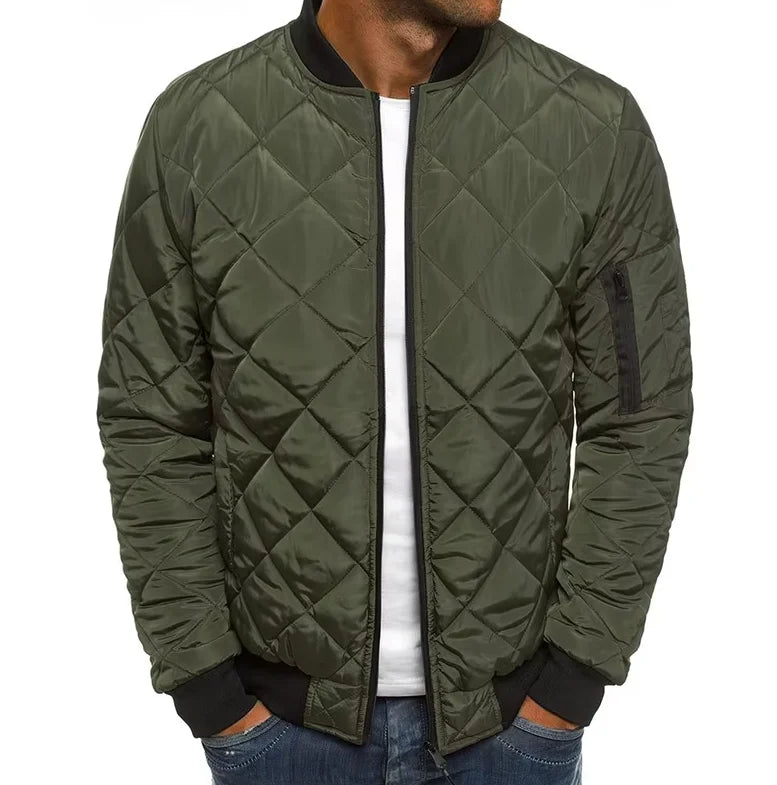 Giacca Invernale Da Uomo Leggera Con Colletto Da Baseball In Rete Pressata Stile Vintage Volo Casual Manica Lunga