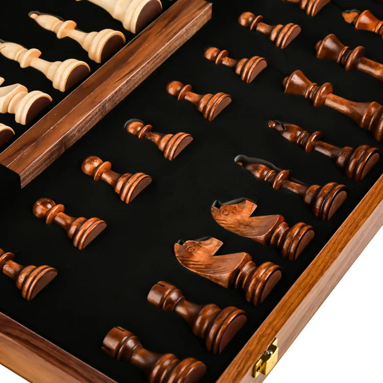 Set Scacchi Pieghevole In Legno Qualita Tradizionale E Classico Scacchiera Gioco Da Tavolo Massiccio Lavorati A Mano