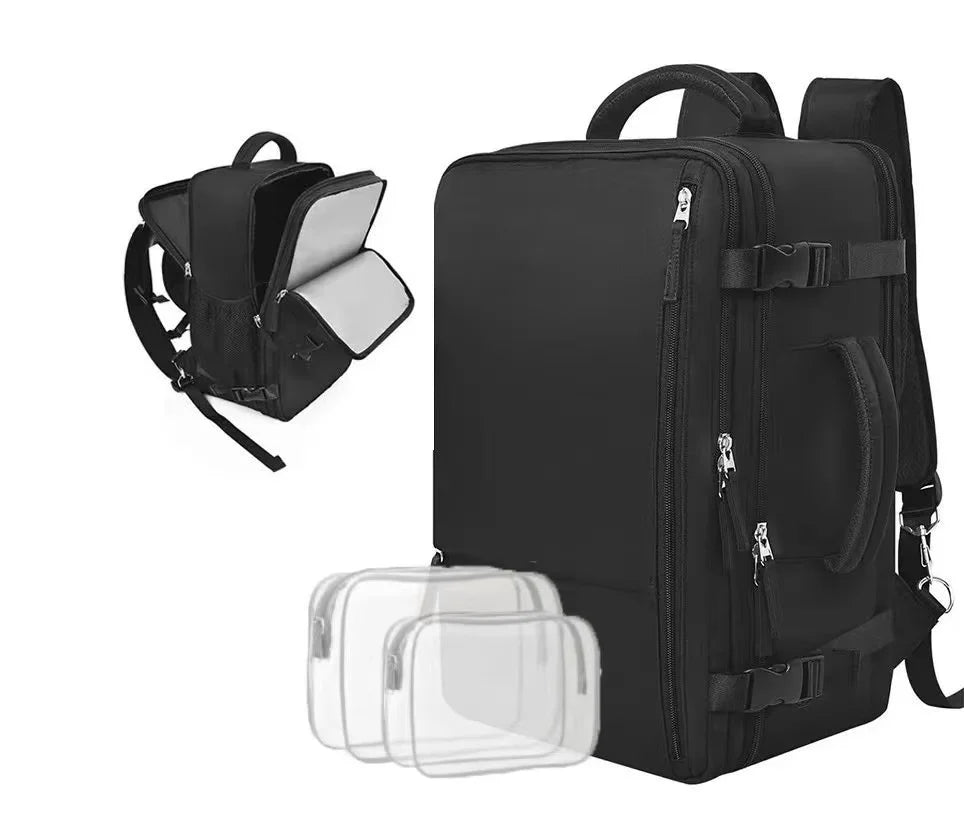 Zaino Da Viaggio Unisex Per Laptop Da 15 Pollici Grande Capacità 36 55 Litri Per Oggetti Personali