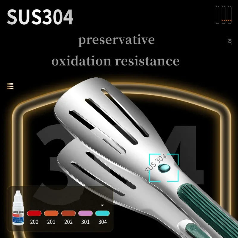 Pinza Per Alimenti In Acciaio Inox 304 Tre Misure Da 7 9 E 12 Pollici Impugnatura Antiscivolo In Silicone Per Barbecue