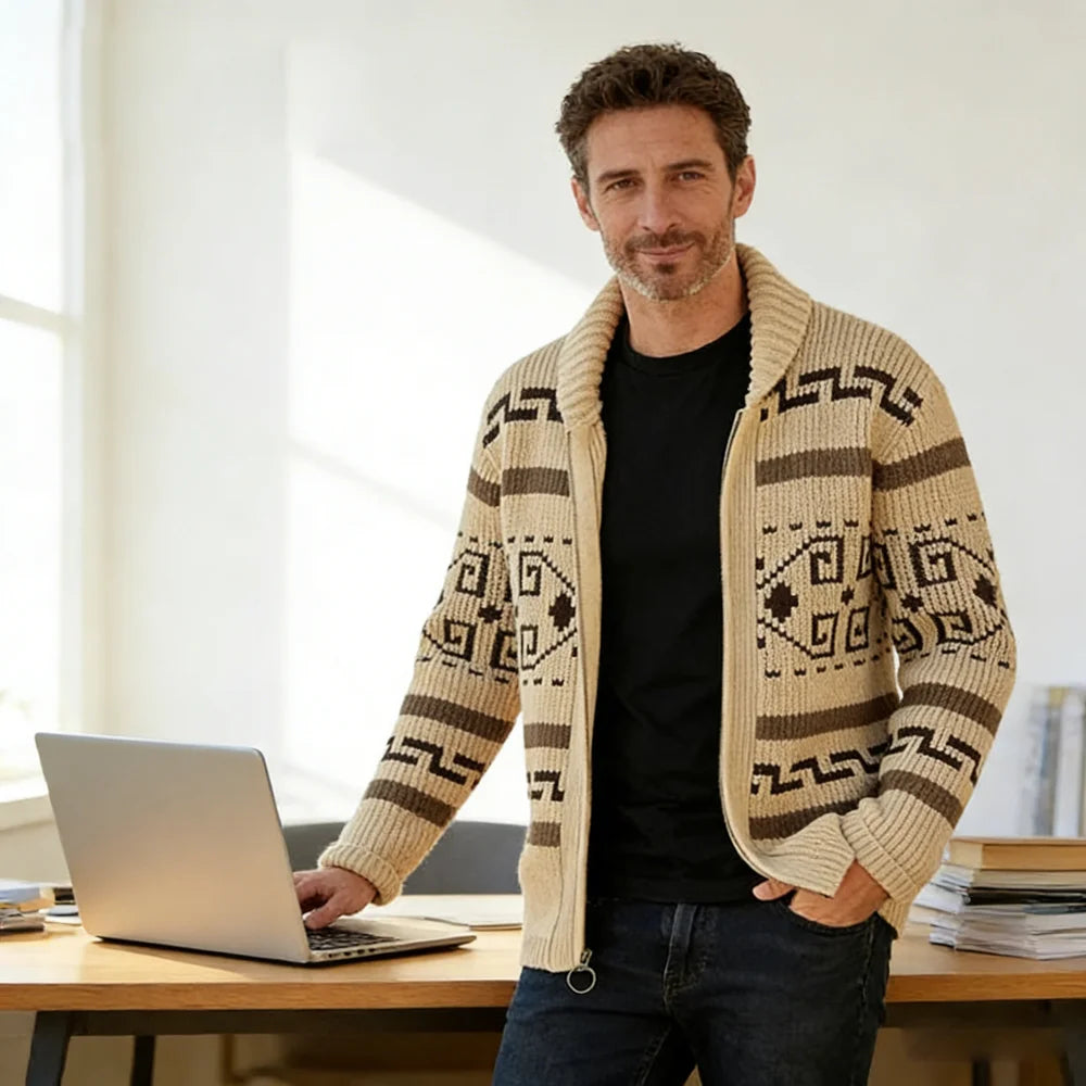 Cardigan Invernale Da Uomo In Maglia Lavorata Termico Caldo Abbigliamento Casual Moda Uomo YA2684