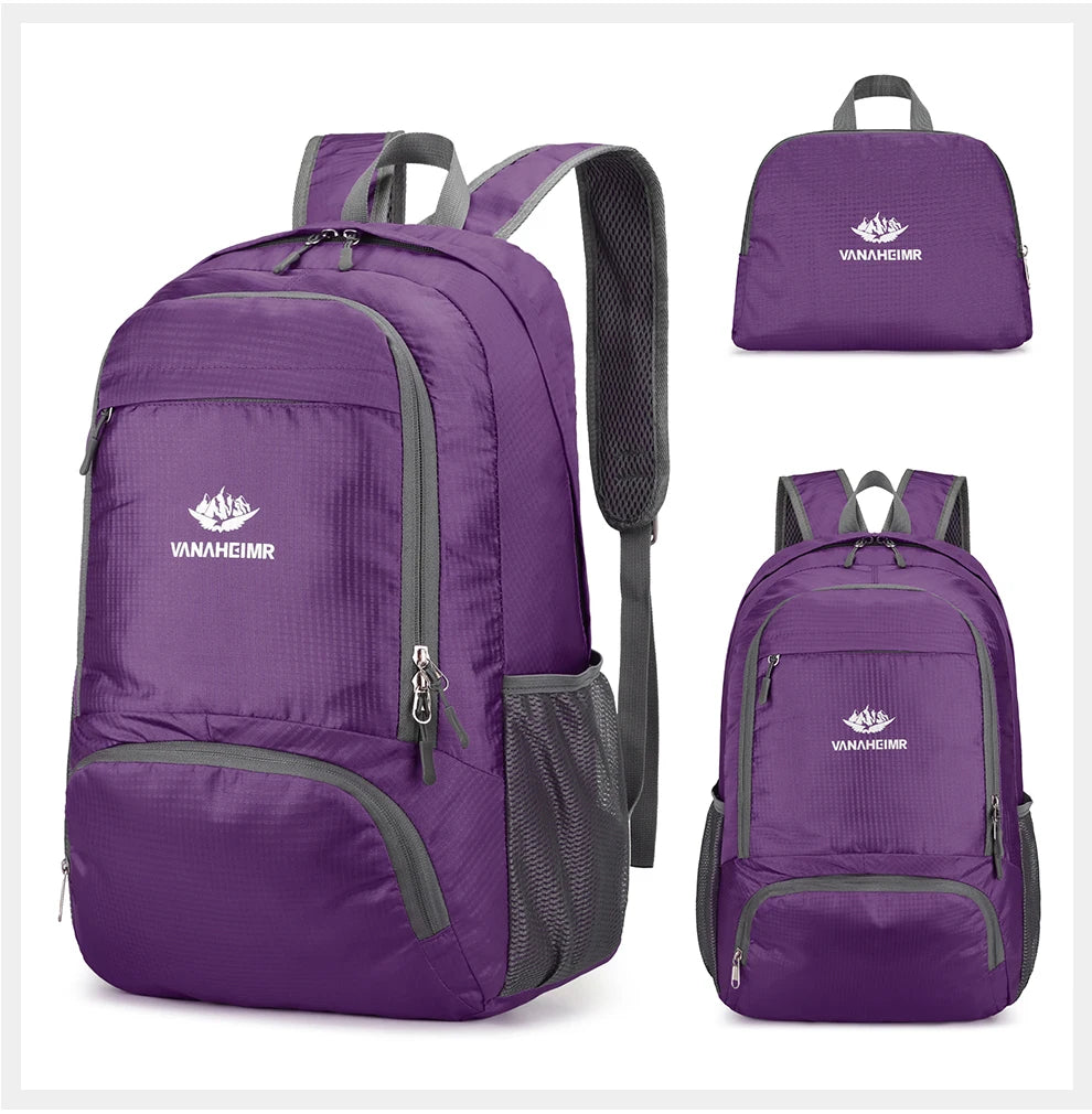 Zaino Pieghevole Da 23 Litri Ultraleggero Esterno Zaino Da Trekking Daypack Capienza Elevata Tessuto Idrorepellente