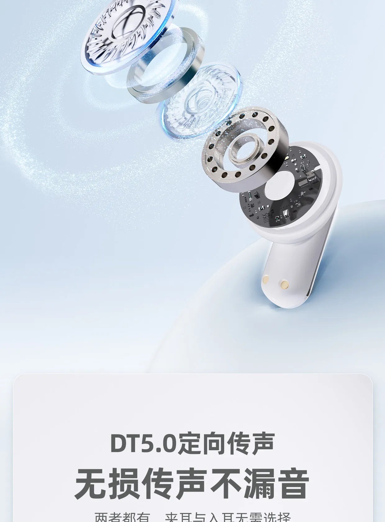 Auricolari OWS Wireless Bluetooth V54 HiFi ENC Cancellazione Attiva Del Rumore Per Gaming Musica Videoconferenze Regalo