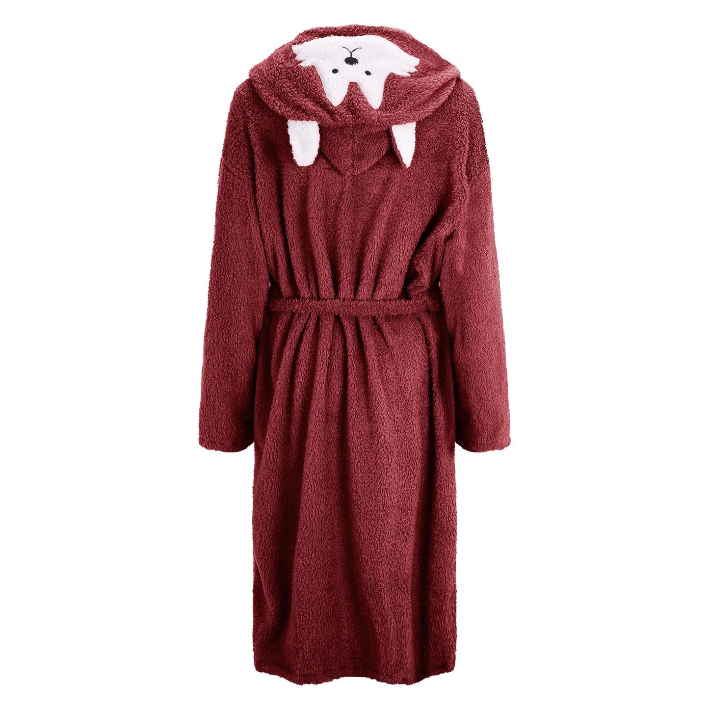 Accappatoio In Flanella Con Cappuccio Orecchie Di Coniglio Donne Inverno Caldo Maniche Lunghe Pigiama In Velluto