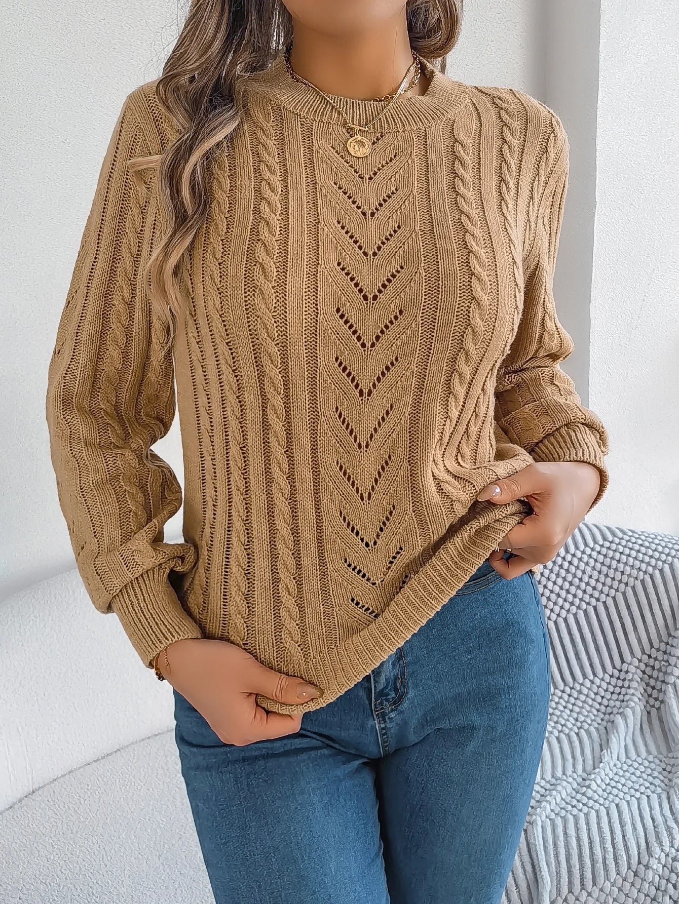 Maglione Unisex Autunno Inverno Collo a V Confortevole e Caldo Maniche Lunghe Versatile Stile