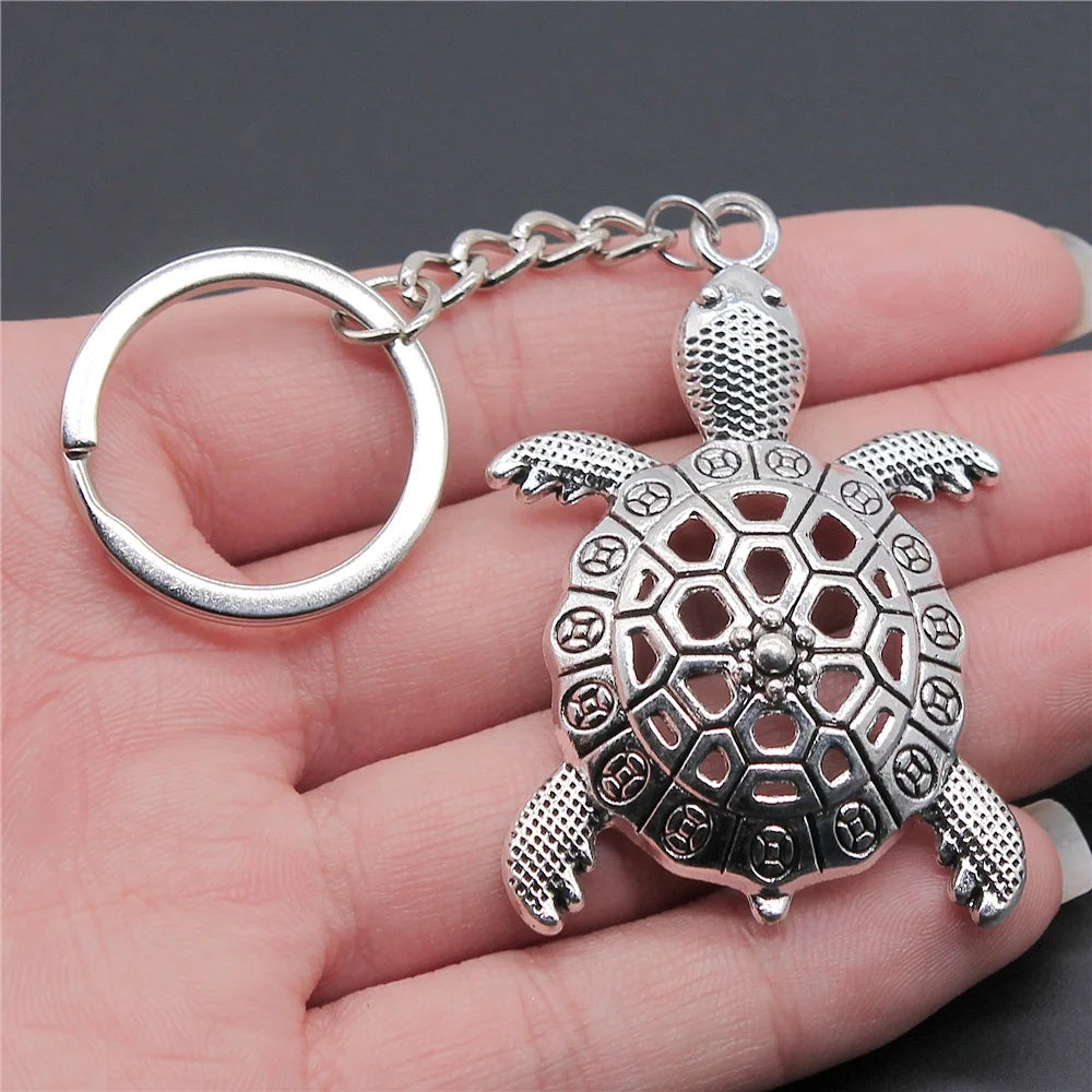 Portachiavi Tema Animali Marino Conchiglia Tartaruga Marina Cavalluccio Marino Polpo Calamari Stella Marina Sirena Regalo