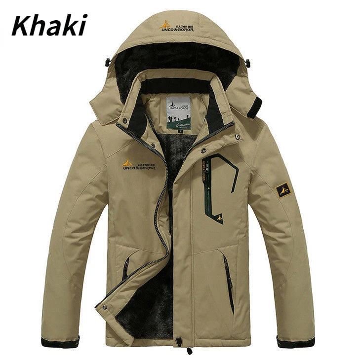 Parka Invernale Da Uomo Antivento Frangivento Plus Con Pelliccia Calda E Spessa Giacche A Vento Militari Senza Cappuccio