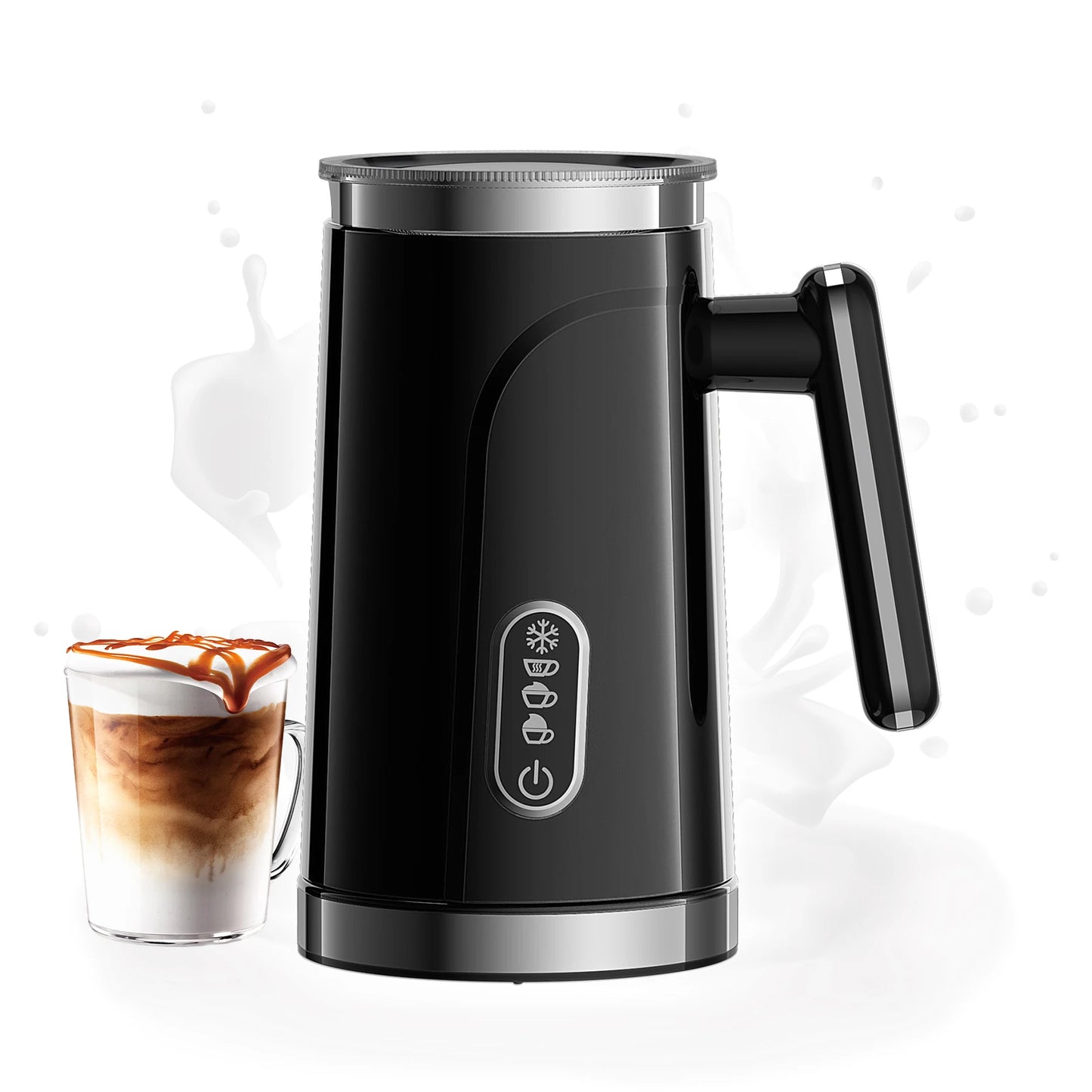 Biolomix Montalatte Intelligente 5 in 1 con Display Touch LED Schiuma Calda e Fredda per Caffè e Latte