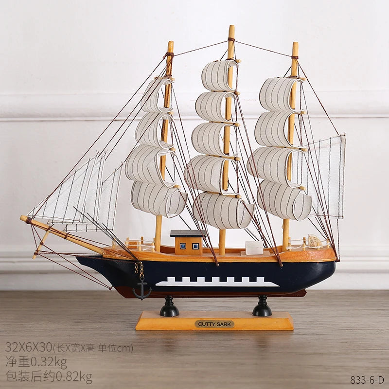 Modello Di Barca A Vela In Legno Per Decorazioni Della Casa In Stile Mediterraneo Accessori Regalo Compleanno