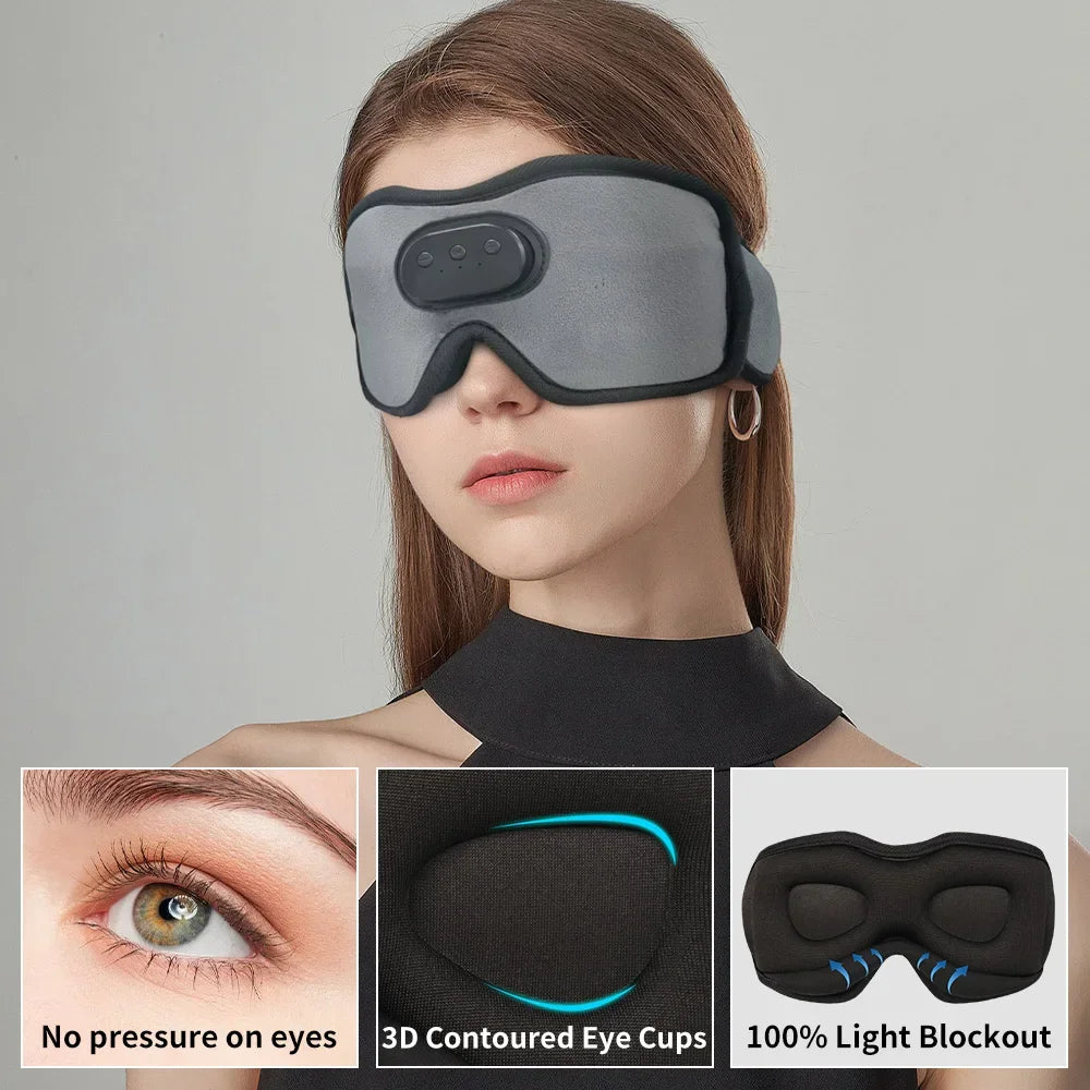 Cuffie Per Il Sonno Con Maschera Occhi Bluetooth Premium Cancellazione Attiva Del Rumore E Assistente Vocale Integrato