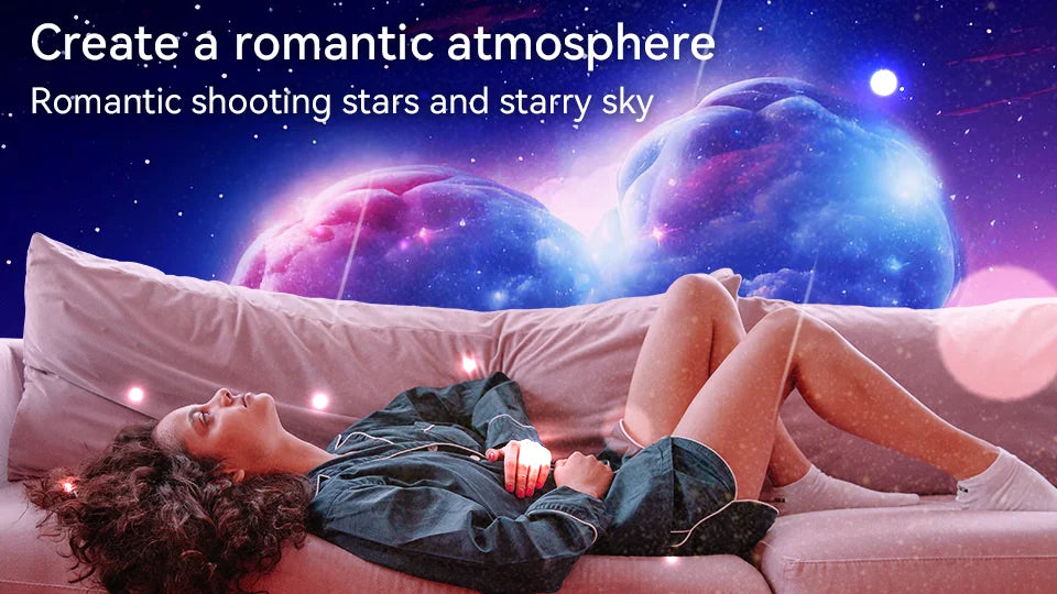 Proiettore Galaxy Star 12 In 1 Con Meteor Lampada Notturna Rotante Space Ball Per Bambini