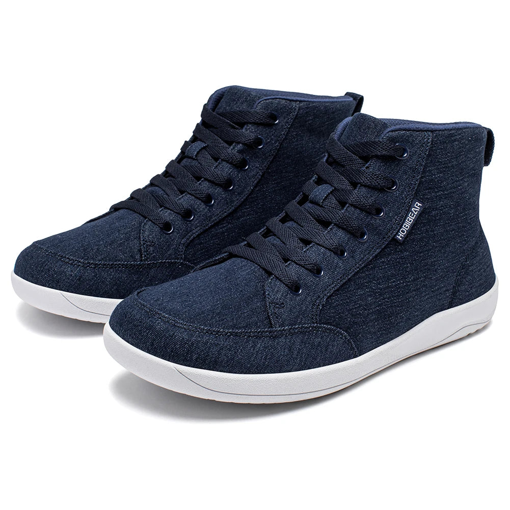 Hobibear Scarpe Da Ginnastica Unisex Mid Top A Piedi Nudi Con Punta Larga In Tela Zero Drop Con Lacci Per Esterni