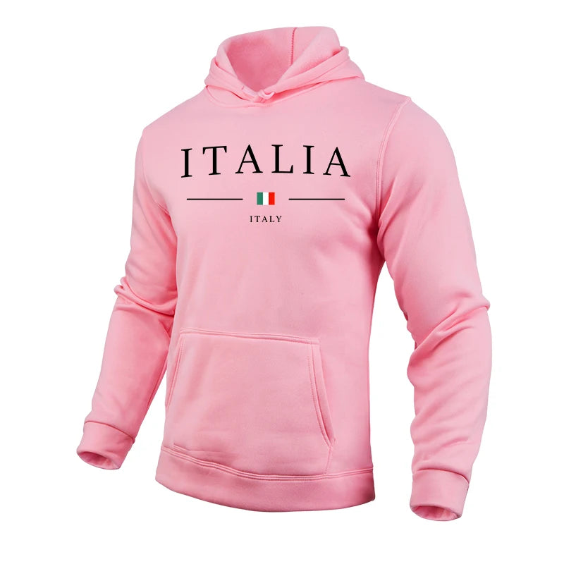 Felpe Con Cappuccio Stampate Fahsion Italia Per Uomo Maniche Lunghe Alta Qualità 2025 Fitness Sportive Casual