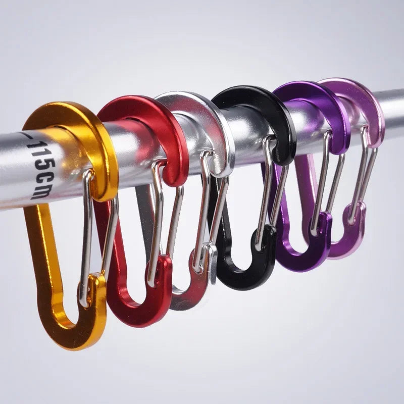 Moschettone Clip Set Sei Dodici Pezzi Turistico Piccoli Ganci Pesca All'aperto Campeggio Ciclismo Portachiavi Fibbie
