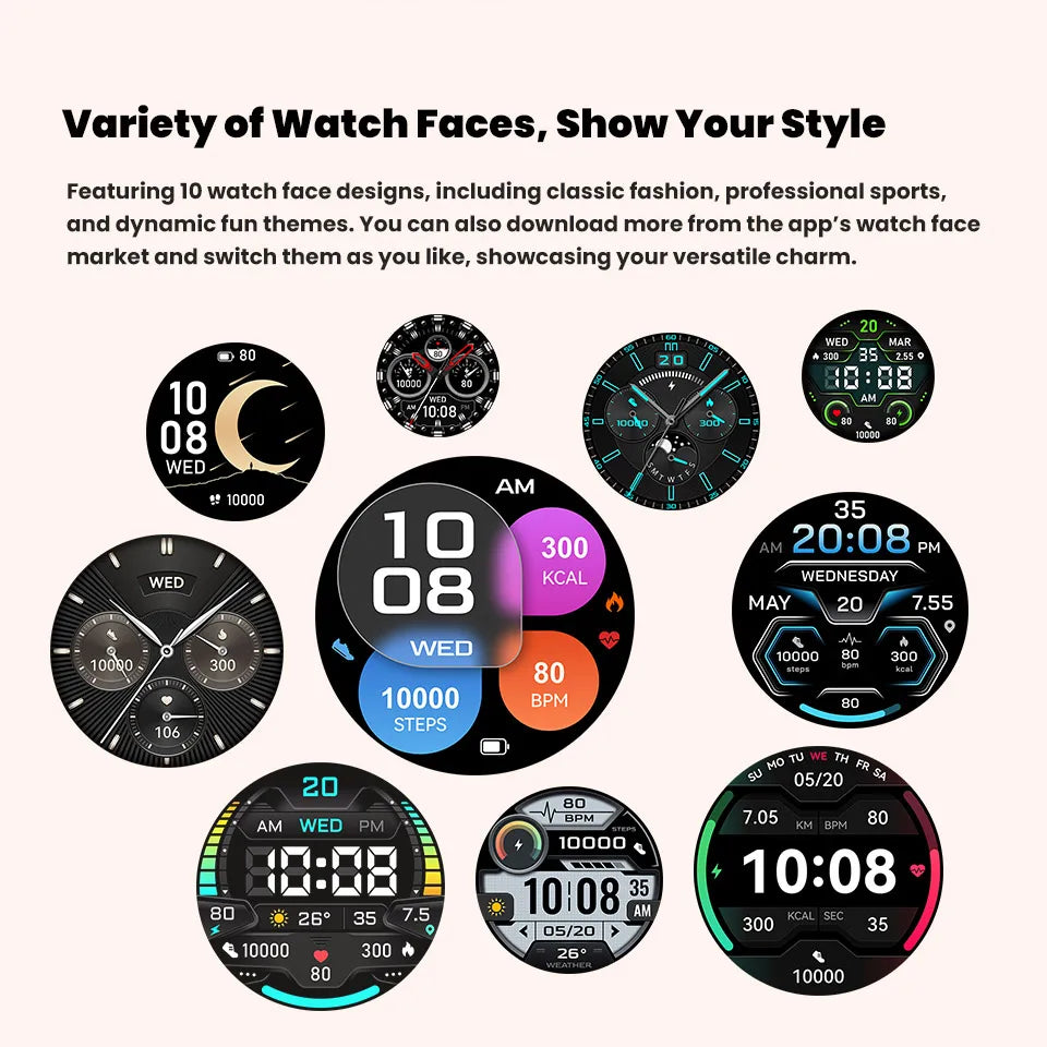 LIGE Orologio Smartwatch Uomo Con Display AMOLED Altimetro Barometro Bussola Batteria 900mAh Ultra Lunga Durata Sportivo