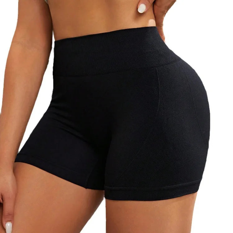 Pantaloncini Fitness Da Ciclismo Femminili Traspiranti Vita Alta Attillanti Per Allenamento