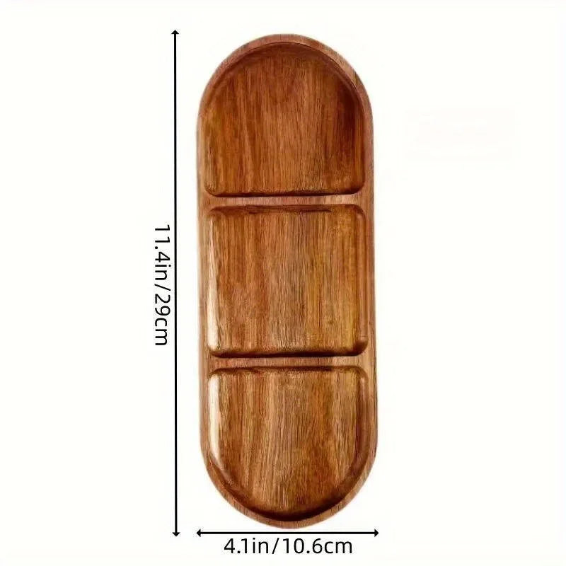 Piatto Di Frutta Giapponese In Legno Massello Rotondo Vassoio Snack Multidimensionale Ad Alto Valore Allingrosso