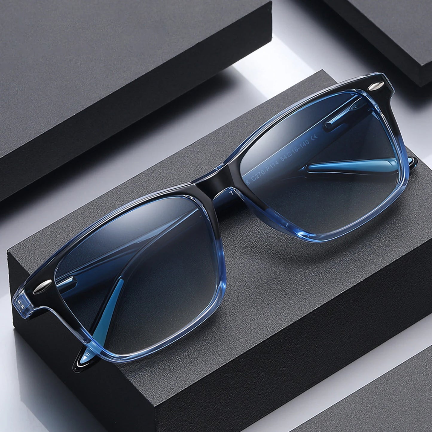 Occhiali Da Sole Polarizzati Uomo Donna TR90 Ultraleggeri Montatura Quadrata Set Regalo Per Guida E Feste