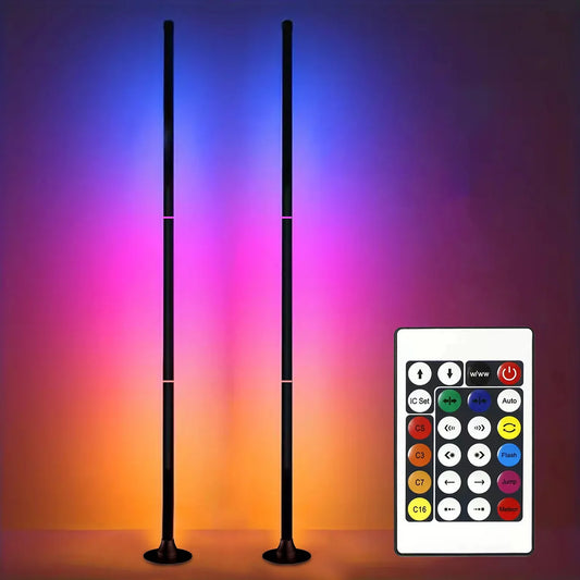 Lampada Da Terra RGB Intelligente Controllo App Telecomando Sincronizzazione Musicale Illuminazione Angolare Timer