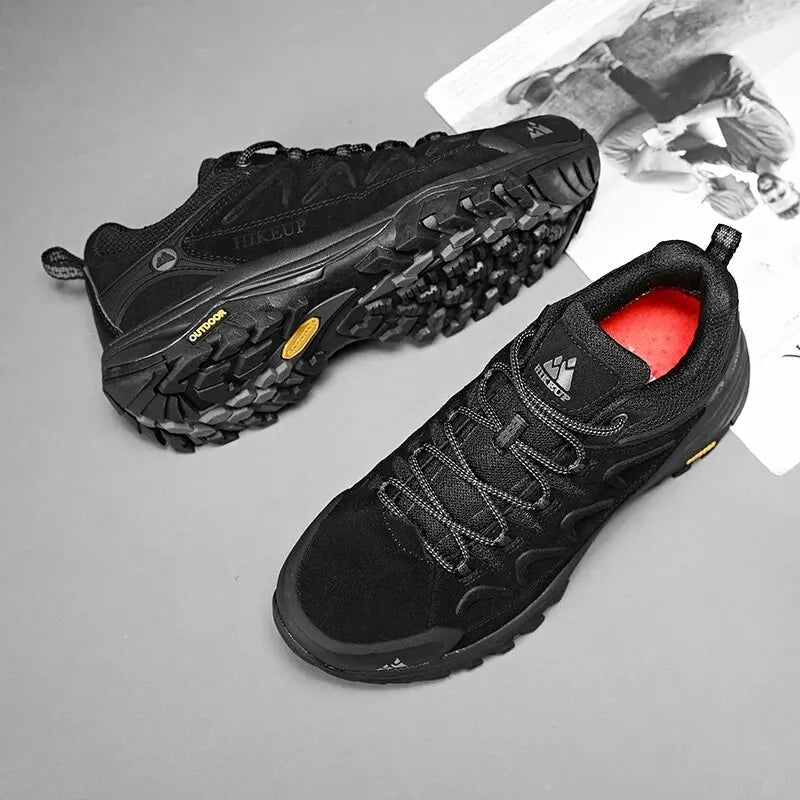 Scarpe Da Trekking Da Uomo In Pelle Hikeup Traspiranti Scarpe Da Ginnastica Da Trekking Turistiche Per Trail E Montagna