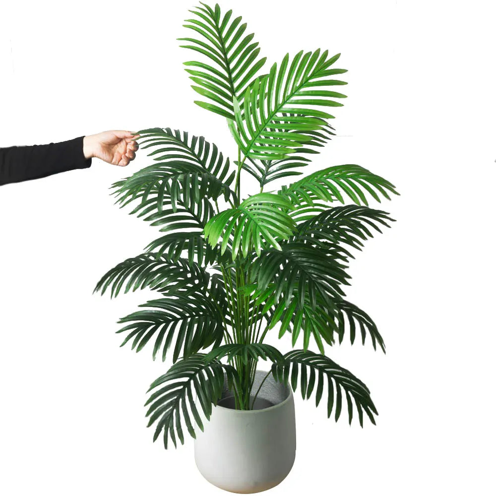 Palma Artificiale Grande 90-120 Cm Piante Finte Foglie Di Palma Verdi Per Decorazione Del Giardino Di Casa