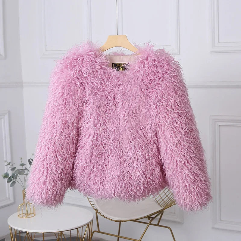 TARUXY Cappotto Di Pelliccia Sintetica Donna Inverno 2025 Caldo Design Lusso Street Style Giacca Breve
