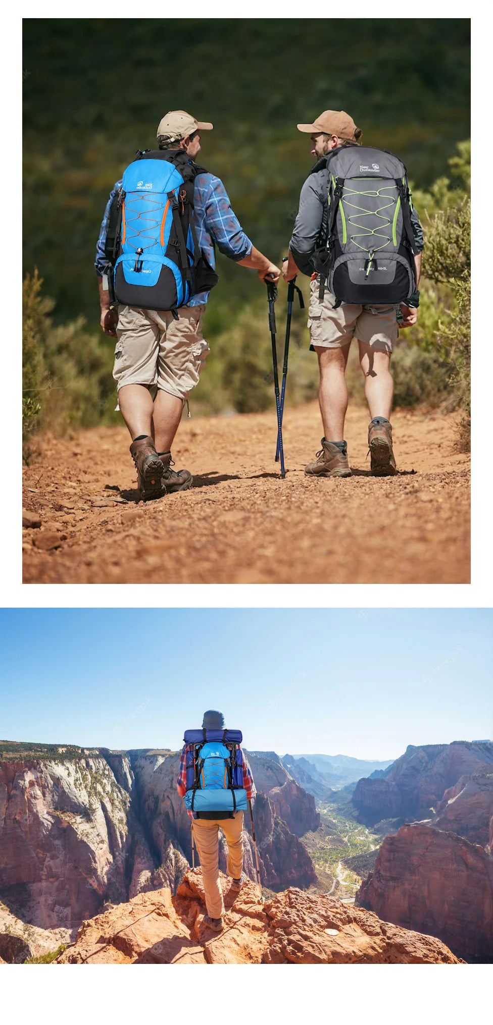 West Tune Zaino Impermeabile Da Arrampicata 65 Litri Borsa Outdoor Grande Capacità Per Trekking e Campeggio