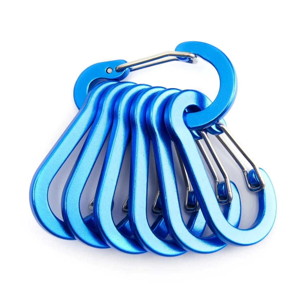 Moschettone Clip Set Sei Dodici Pezzi Turistico Piccoli Ganci Pesca All'aperto Campeggio Ciclismo Portachiavi Fibbie
