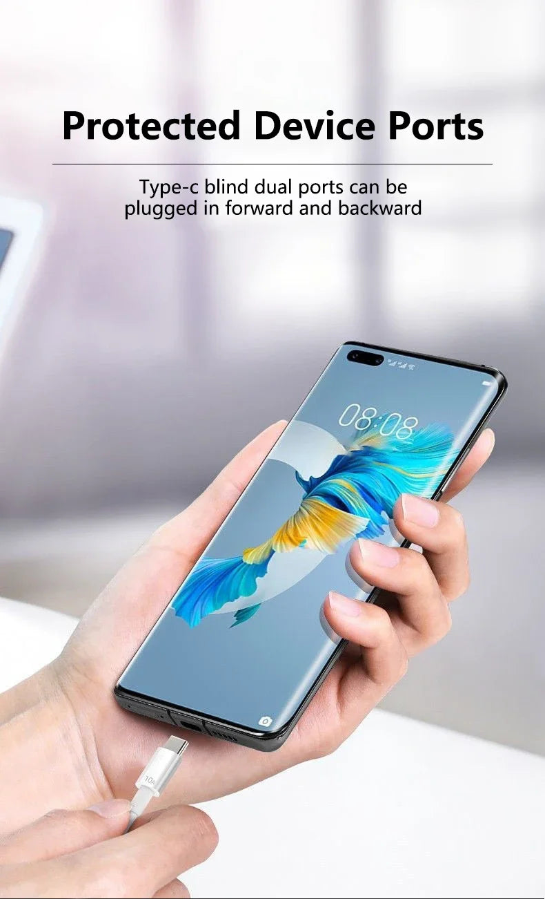 Cavo USB A A USB C 120W 10A Ricarica Ultra Veloce Per Huawei P40 Honor Xiaomi Redmi Dati 0,3m 1m 1,5m 2m