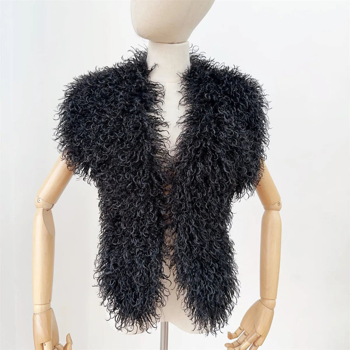 Lanmrem 2025 Gilet Pelliccia Sintetica Donna Imitazione Shearling Chic Autunno Inverno Abbigliamento 2DB4916