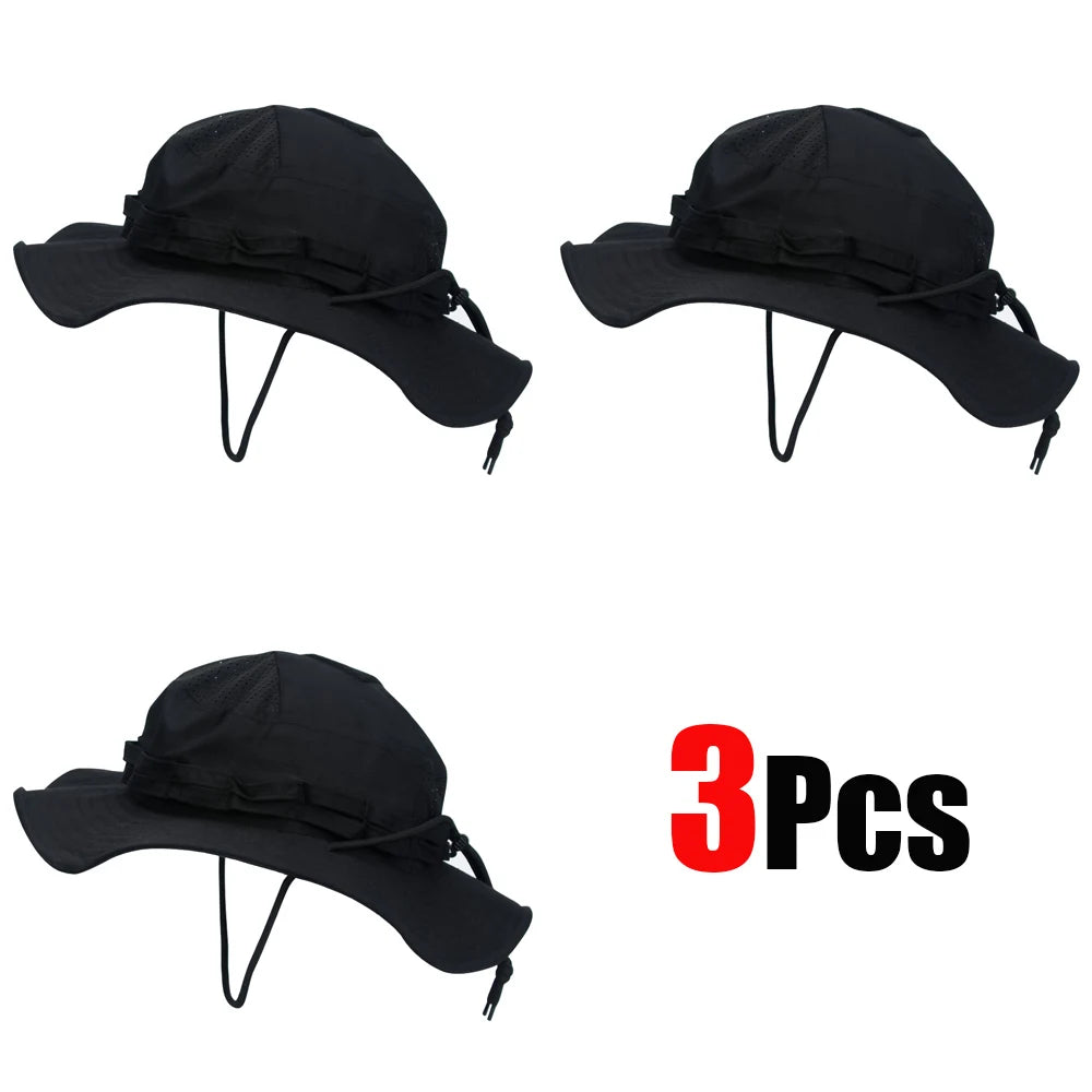 Cappello Boonie Camouflage Protezione Solare Traspirante Antivento Uomo Per Escursionismo Pesca Caccia