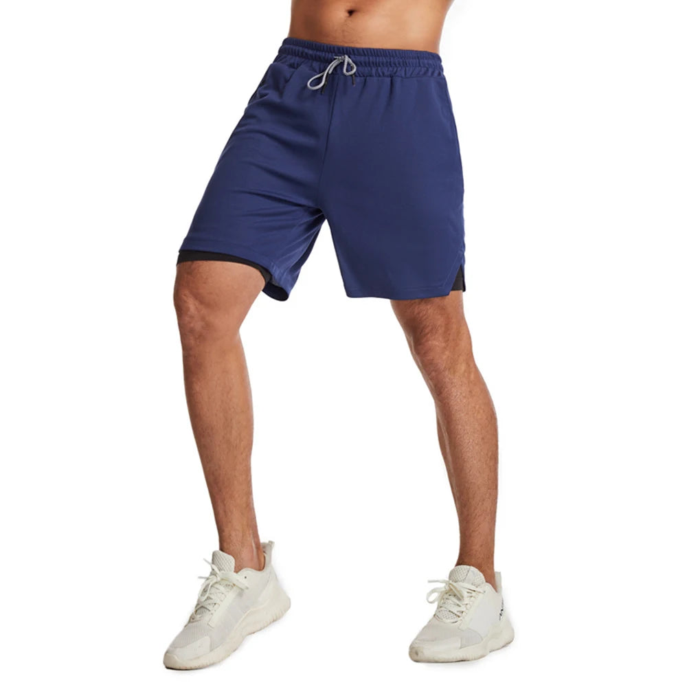 Pantaloncini Da Corsa Da Uomo 2 In 1 Palestra Allenamento Fitness Estivi 2025 Nuovi