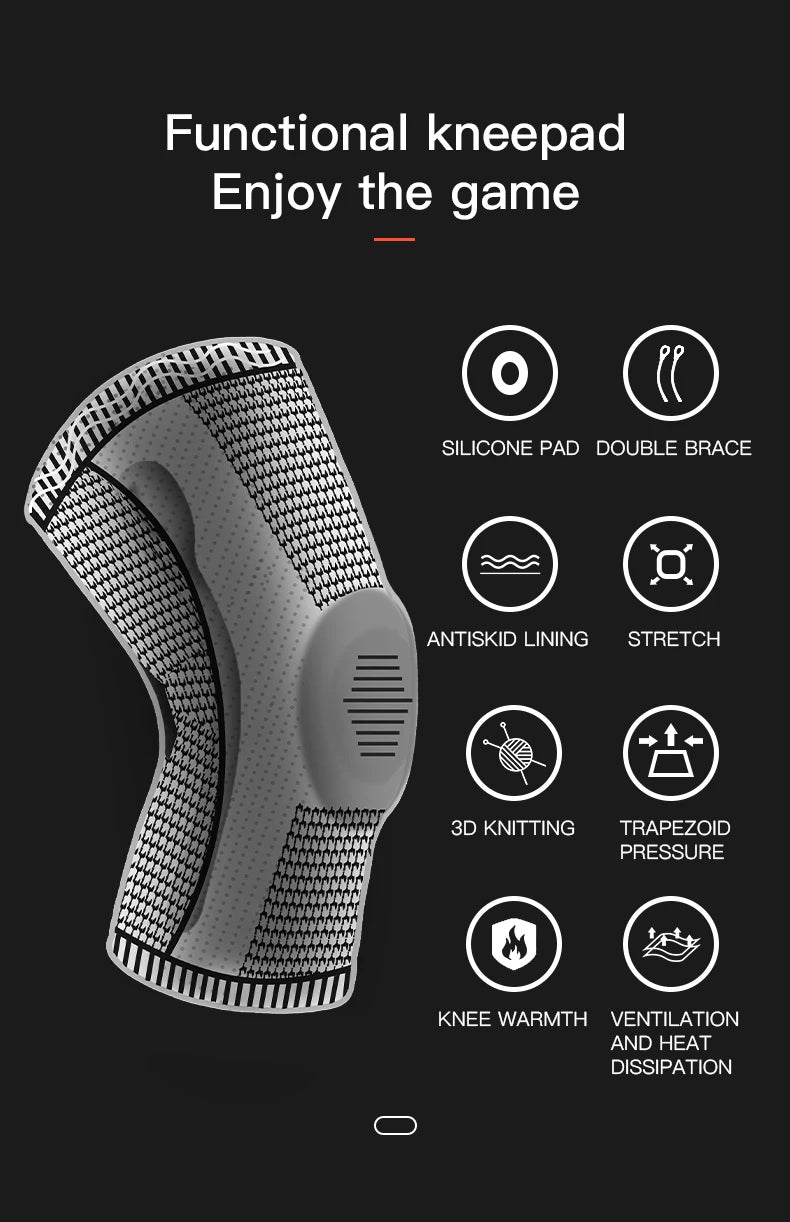 Mezza Ginocchiera Cinghia Patella Supporto Mediale Protezione Menisco In Silicone Sport Universale Per Basket E Corsa