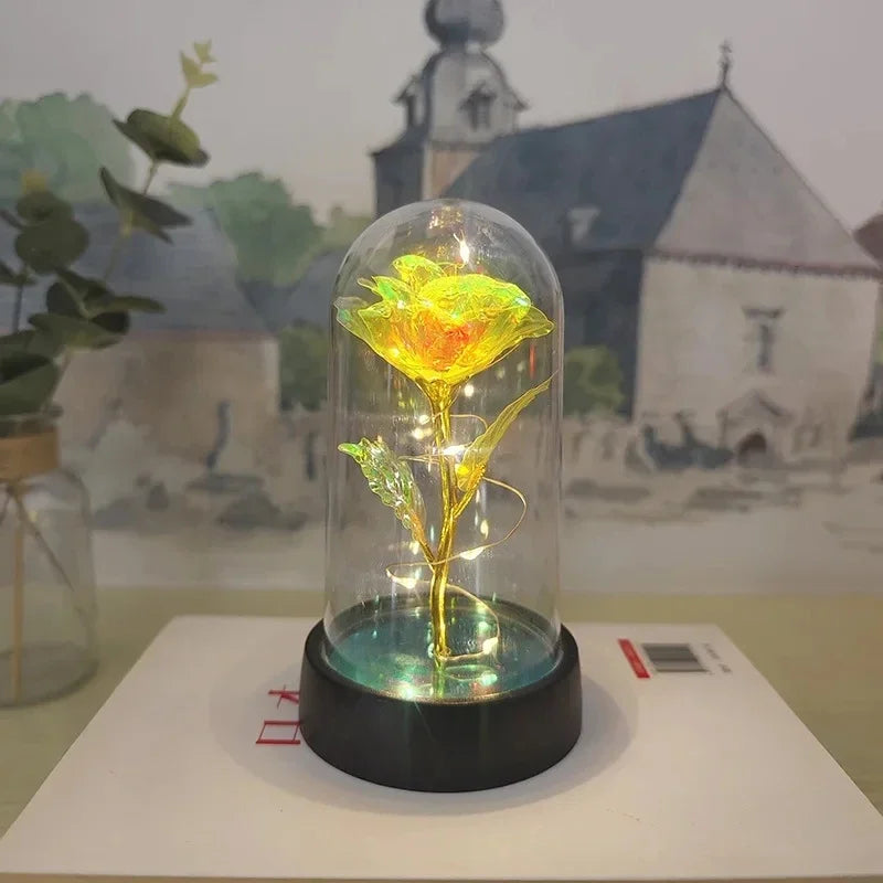 Rosa Artificiale LED Eterna Regalo Di San Valentino Per Fidanzata Rosa Eterna Decorazioni Nozze Regali Natale