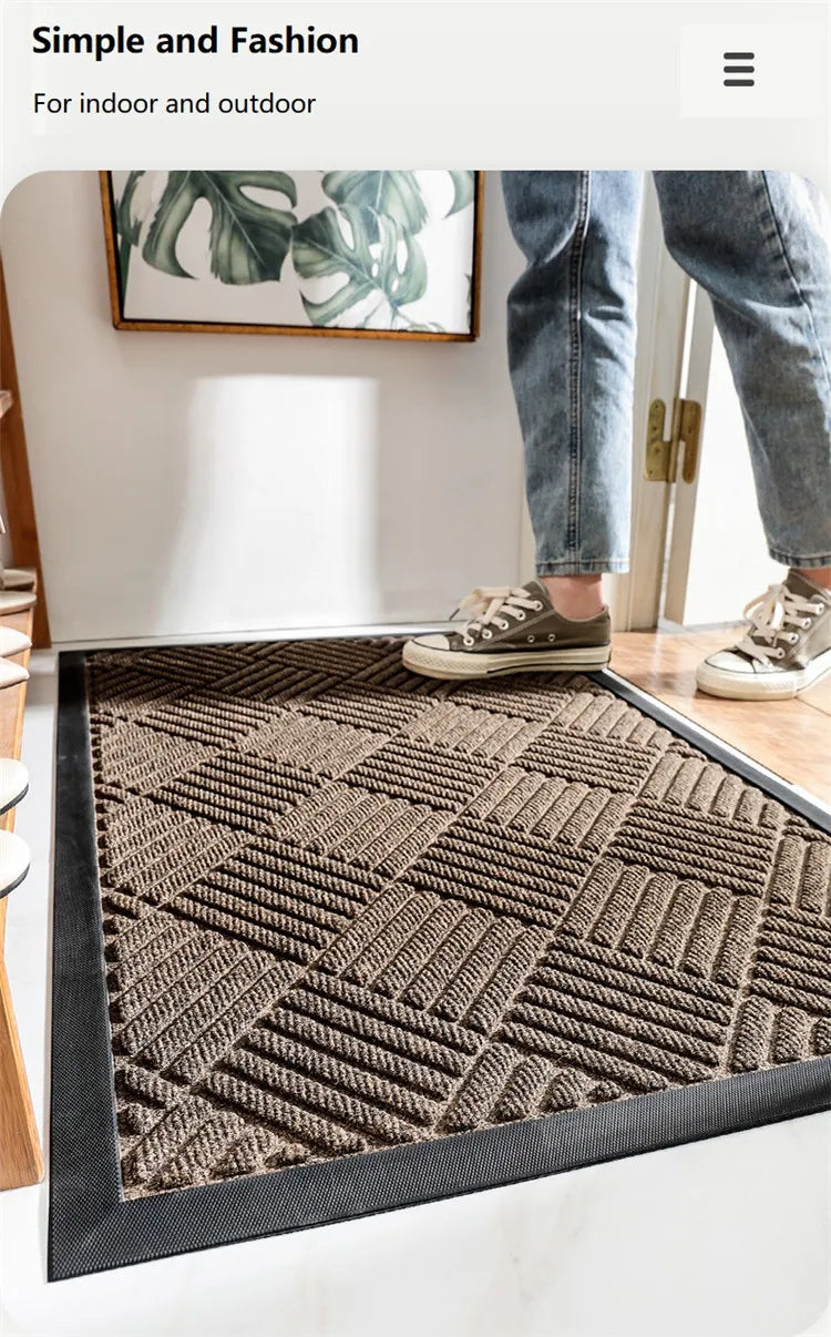 Tappetino Antiscivolo Per Ingresso Interno E Esterno Con Raschiatore Contro Fango