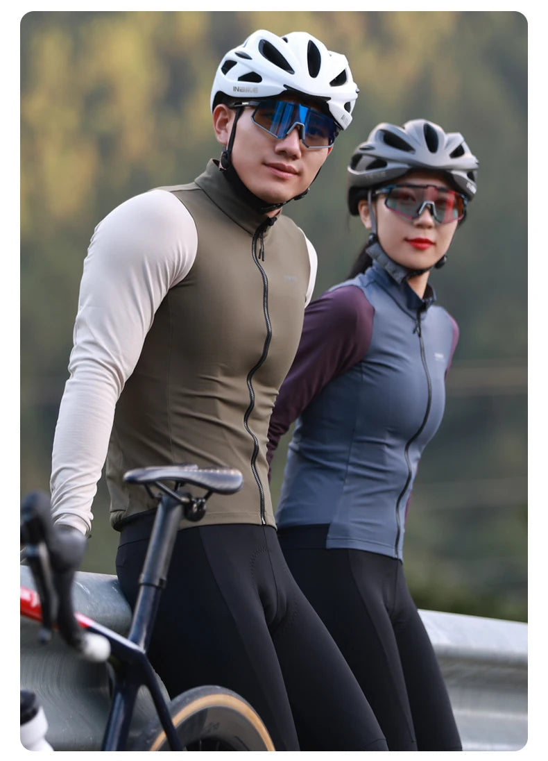 Maglia Da Ciclismo Uomo Slim Fit Invernale Manica Lunga Termica In Pile Con Zip Integrale Per Bici Abbigliamento Freddo