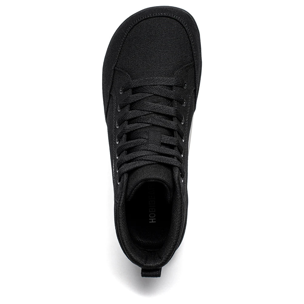 Hobibear Scarpe Da Ginnastica Unisex Mid Top A Piedi Nudi Con Punta Larga In Tela Zero Drop Con Lacci Per Esterni