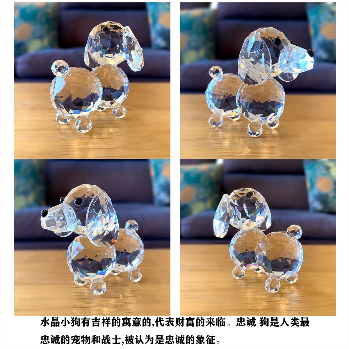 30 Cristallo Trasparente Figurine Animali Carini Scultura in Vetro Decorazioni Ornamento Tavolo Regalo Natale Bambini