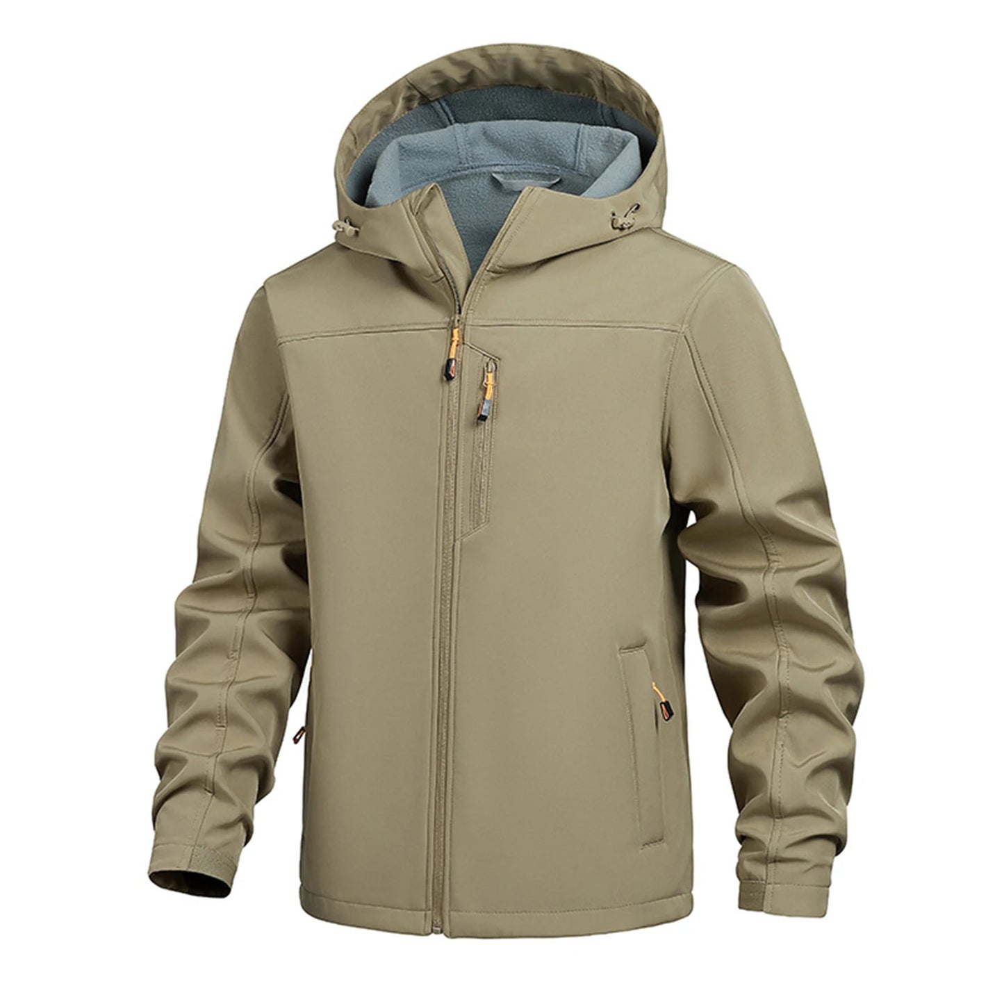 Giacche Con Cappuccio Impermeabili Uomo Autunno Inverno, Ideali Per Escursionismo Caccia Pesca All'aperto Fleece Casual