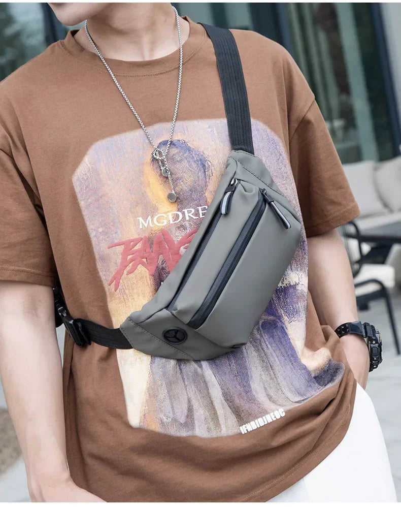 Borsa Da Cintura Impermeabile Uomo Marsupio Sportivo Con Cintura E Tracolla Per Viaggio E Attività All Aperto