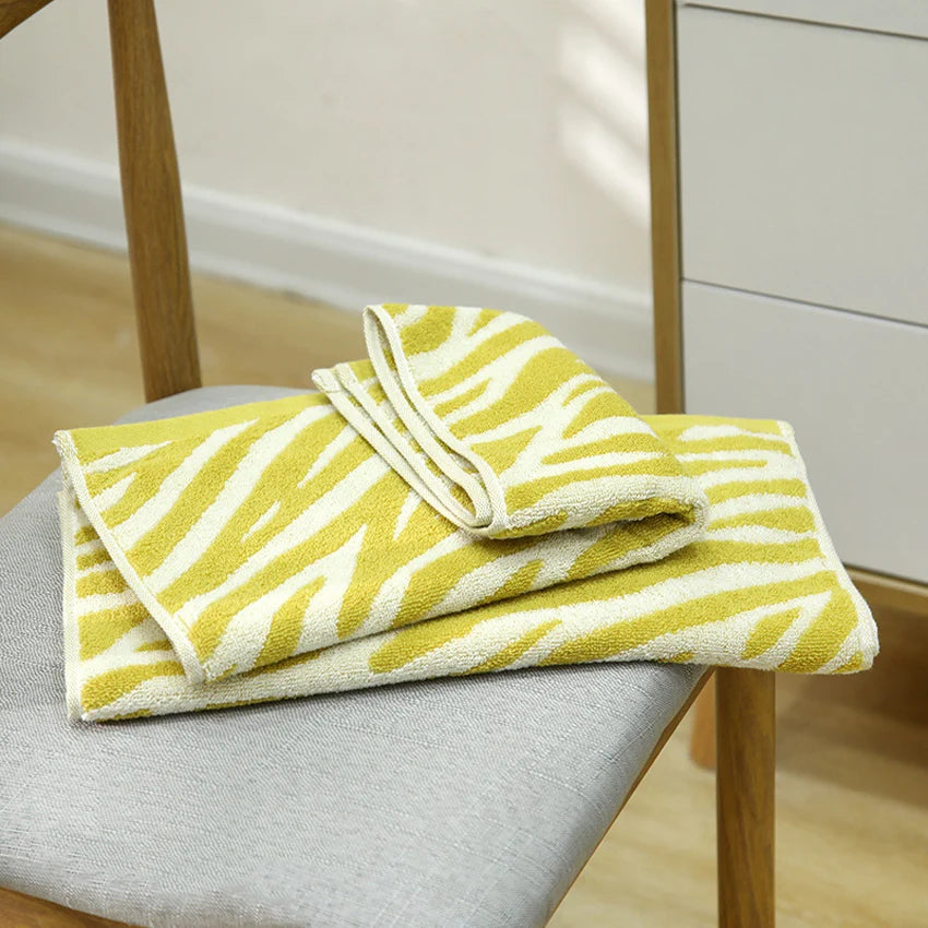 Asciugamano Viso E Mani In Cotone Morbido Con Motivo Tigre A Righe Jacquard Assorbente E Asciugatura Rapida Per Casa